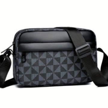 Men's bag One shoulder messenger bag New trend texture Fashion town store treasure Printed small square bag bags