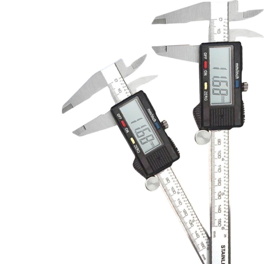 Messwerkzeug, digitaler Messschieber aus Edelstahl mit hoher Präzision, 0–150 mm, elektronischer Messschieber