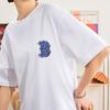 New MLB Set-in Sleeve T-Shirt Unisex White 3ATSV0533-43WHS