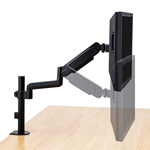 Elecom Monitor Arm, Single Arm, Long, Spring-Loaded Support, Weight Capacity: Approx. 1-9kg, Black, DPA-SL06BK