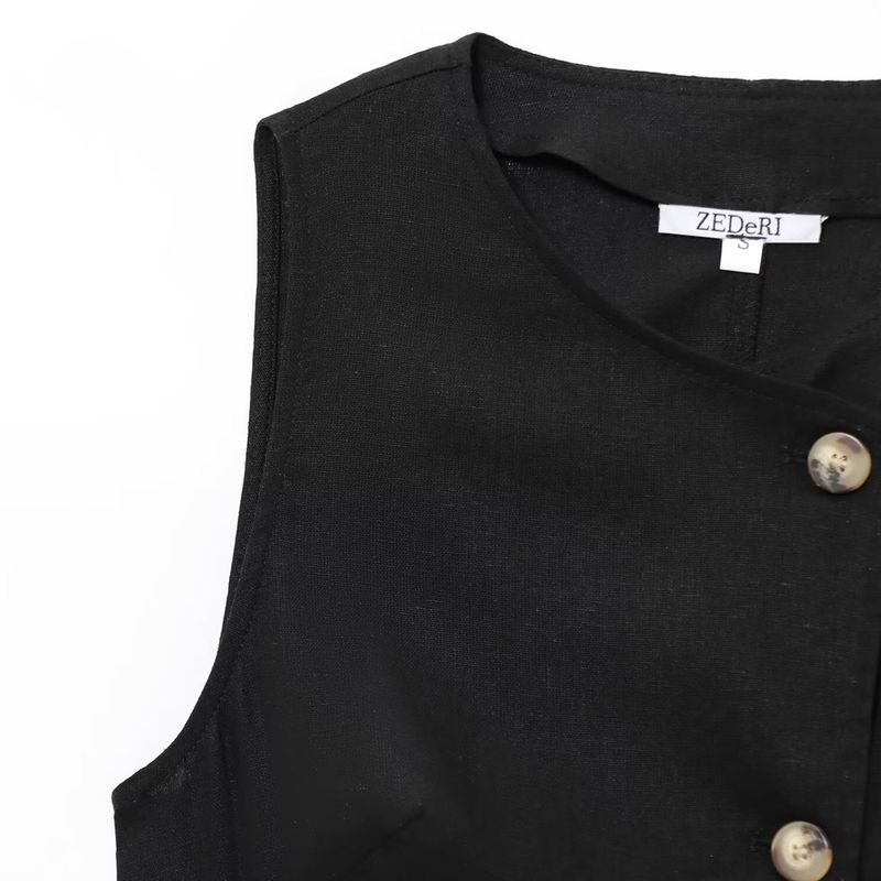 Kaslead New Women Clothes Western Style Fashion Blended Vest Top Trousers 2730722 2845722