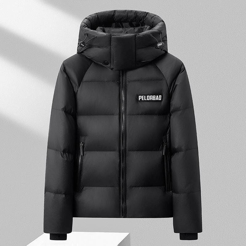 

Пуховик мужской утолщенный зимняя новая повседневная куртка с капюшоном 4XL чёрный