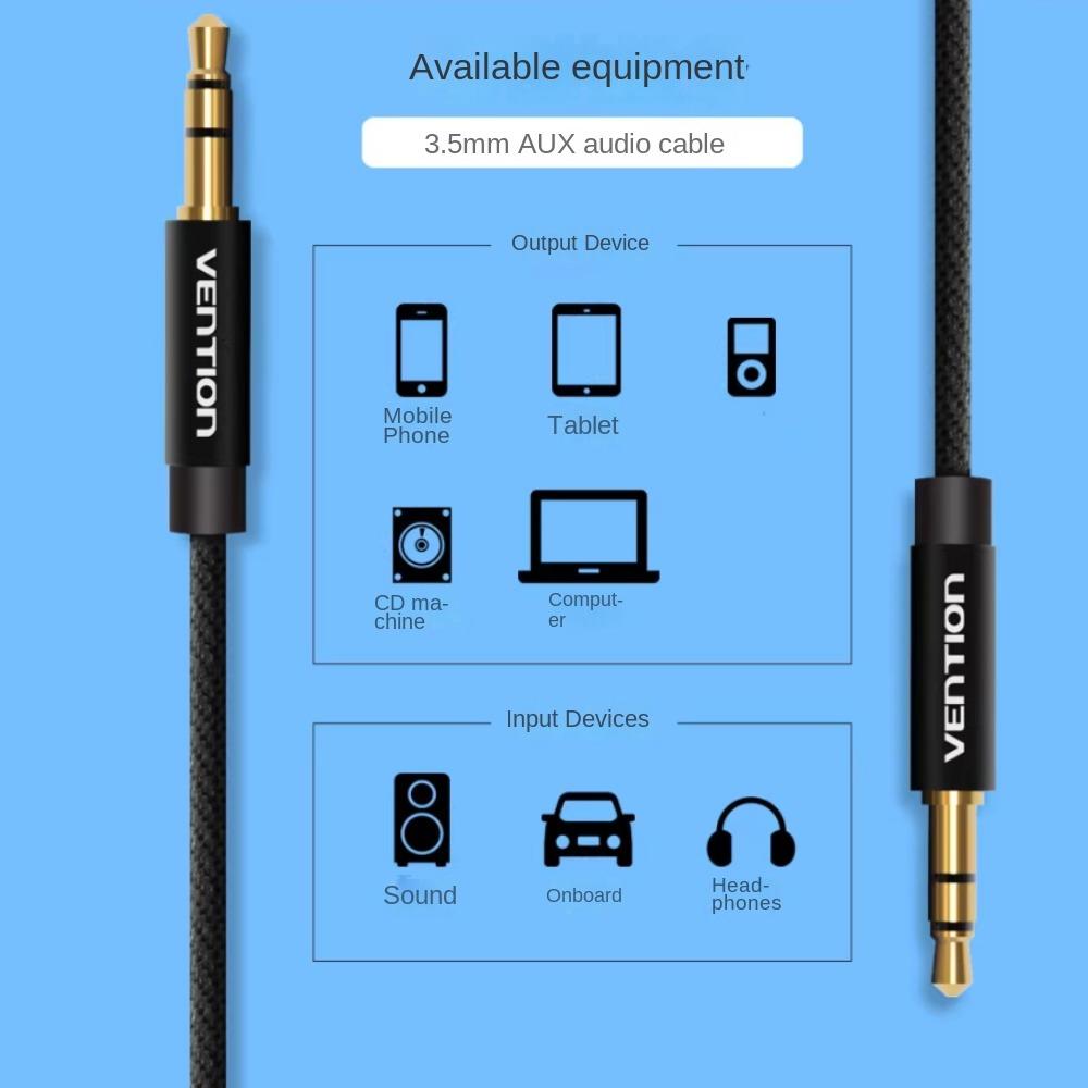 Aux 3.5mm To 3.5mm Jack Converter Headphone Adapter Cable  For Headphones/Phone/Speaker/Tablet