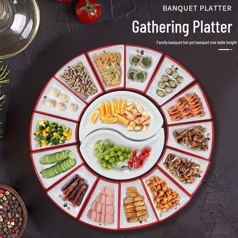 Jijun Melamine Commercial Banquet Serving Platter Set
