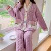 Korall-Samt Mond Kleidung Herbst Winter Postpartal Schwangerschaft Schwangere Frauen Pyjama Dick und Samt Umstandsmode Pflegeheim Set