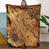 Cozy Vintage Nautical Theme Art Blanket - Soft HD Digital Print All-Season Multi-Purpose Throw for Sofa, Bed, Office & Travel