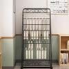 Large Capacity Wrought Iron Umbrella Stand for Classroom Storage and Display