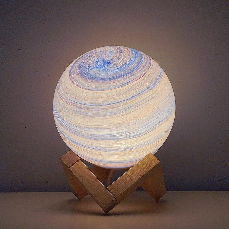 

1Pc Nordic Desk Lamp, Bedroom Sleep Atmosphere Lamp, Bedside Lamp, Glass Night Lamp, Star Lamp, Moon Lamp, Planet Lamp Gift