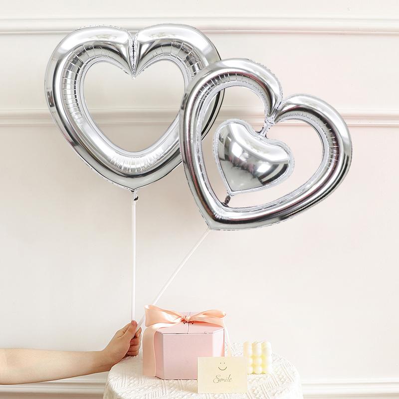 Red Love Heart Shape Foil Balloons Valentines Wedding Party Decorations Birthday Party Decor Photo Props Baby Shower Supplies