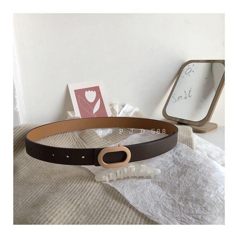 Timeless Black Pu Womens Belt With Smooth Buckle For Effortless Appeal Fashion