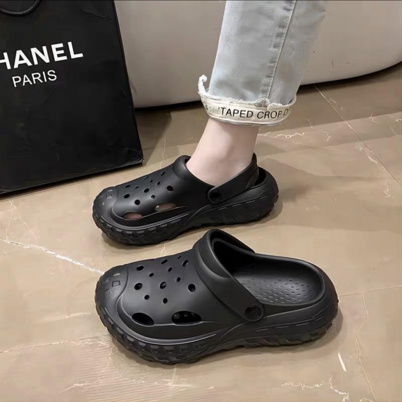 

Unisex Odor-Resistant Non-Slip Closed-Toe Sandals - Soft Dual-Use Beach Shoes, Plus Size Available 42/43 чорний