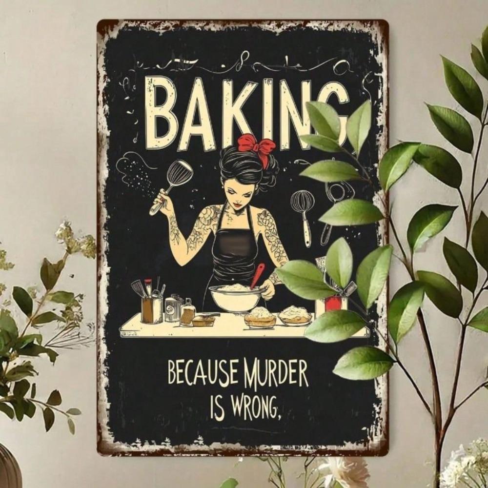 Metal Wall Art Vintage Retro Decor for Kitchen