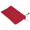 Bolsa de herramientas con cremallera multipropósito de lona impermeable portátil con mosquetón para almacenamiento rojo oscuro