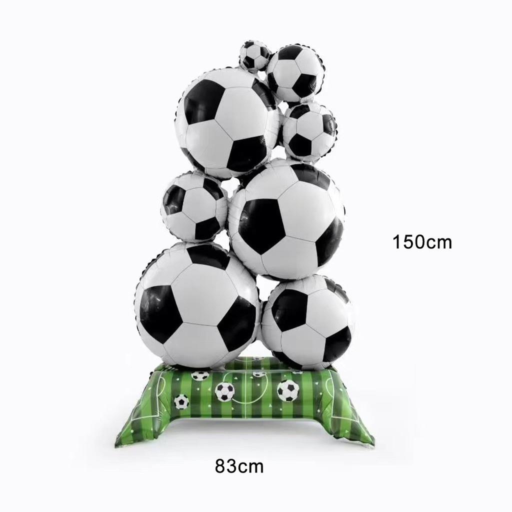 Sport Fußball Thema Geburtstagsparty Stehende Fußballtrophäe Aluminiumfolienballons für Weltcup Party Dekoration Zubehör
