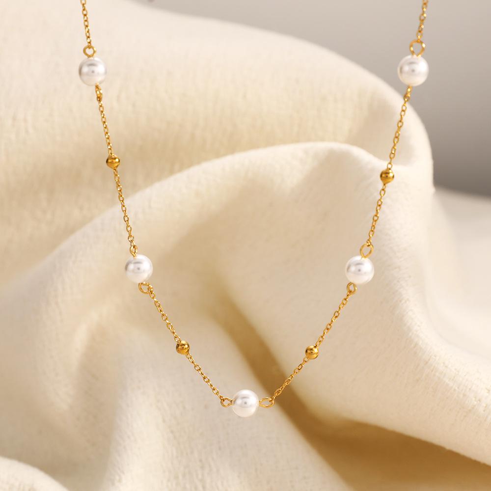18K Gold Platinierte Schmetterling & Herz Kreuz Edelstahl Halskette für Damen