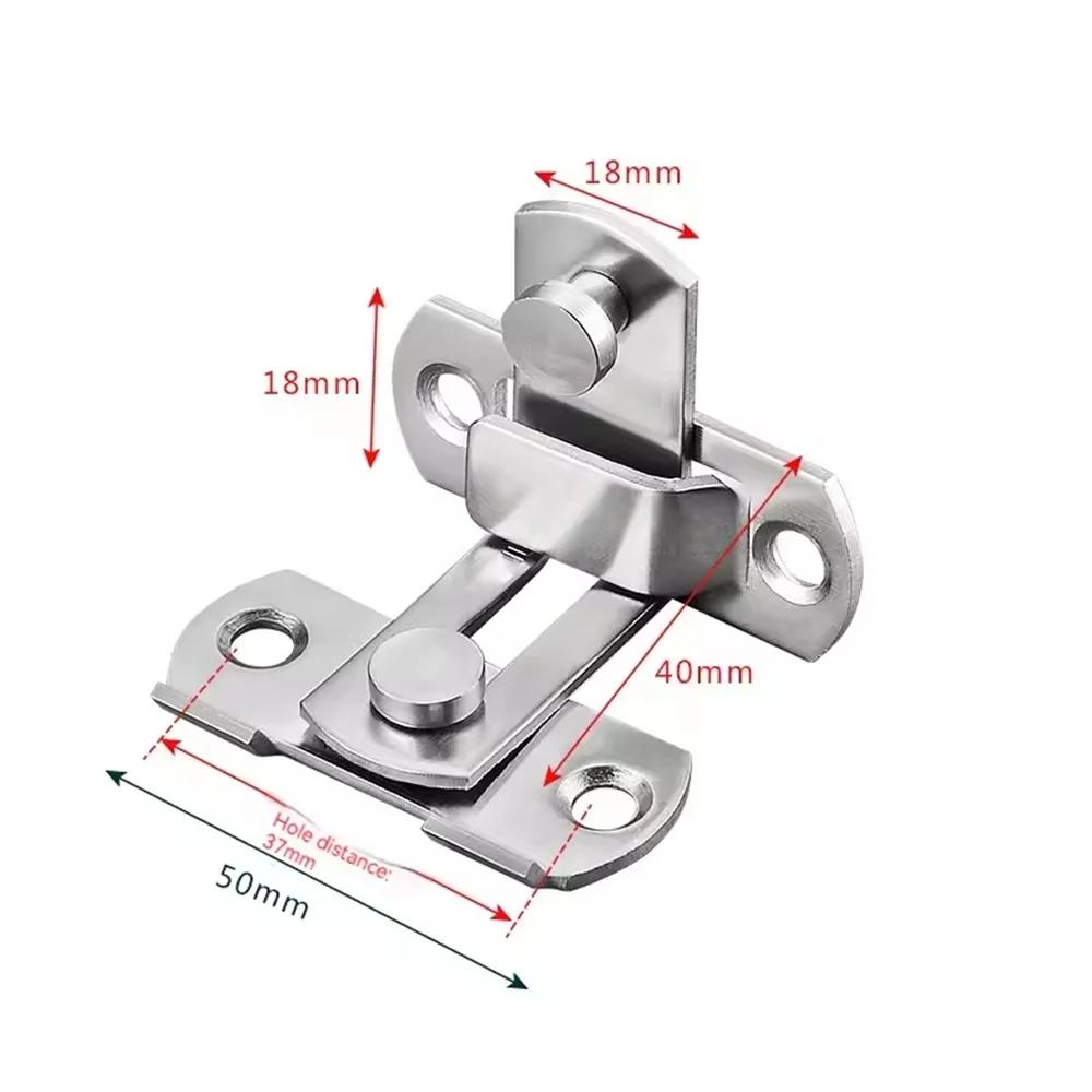 

Door Lock 90 Degree Right Angle Stainless Steel Sliding Door Latch Buckle Universal Door Window Safety Security Right Angle Lock