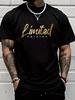 A Mens Short Sleeved Tshirt Made of Pure Cotton with a Letter Pattern Printed On Itregular Stylefashionabl Oversized Shirt
