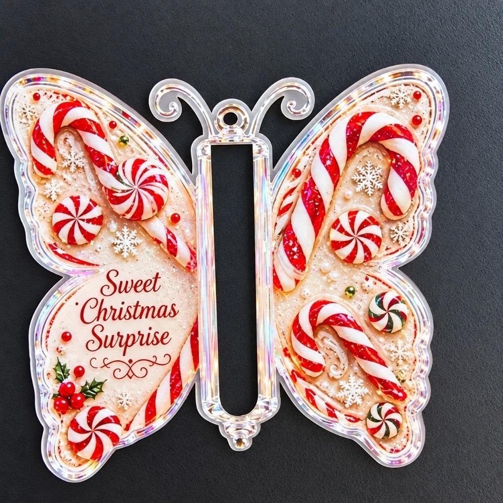 Lightweight Butterfly Christmas Ornament Transparent Holiday Tree Decoration  Kids Gifts