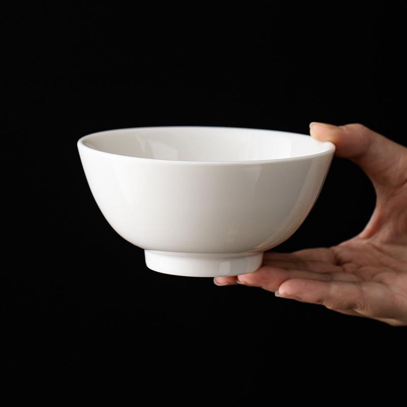 Pearl White 4.7-inch Dehua Porcelain Bowl - 300ml