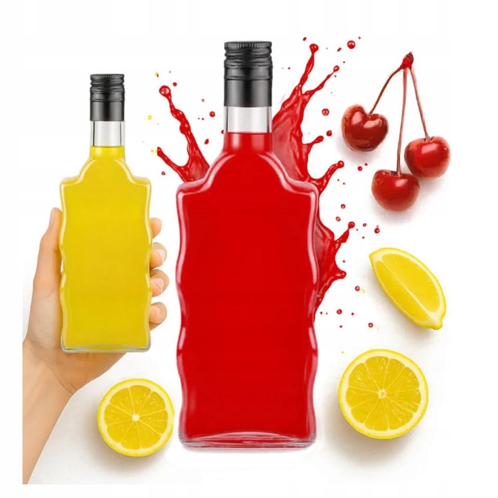 5X Butelka Fala 500 Ml + Zakrętka Na Bimber Wódkę Alkohol Domowy Ślub
