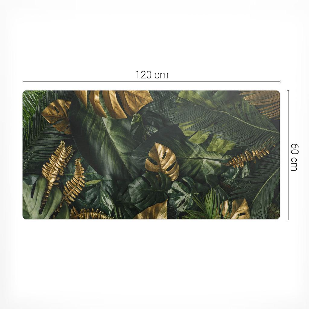 Desk Protector Mat Keyboard Mouse Tropical Leaves 120X60 Cm