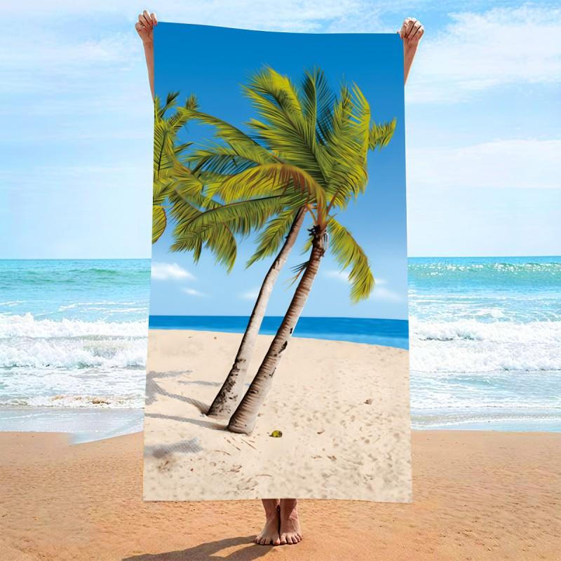 Ultra Soft Microfiber Beach Towel With Quick Dry Antibacterial Ion Print Design Pool Travel Outdoor Use