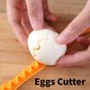 [Egg Slicer with Safety Lock] Heavy-Duty Manual Egg Slicer | Safety Lock & Ergonomic Handle - Plastic Egg Cutting Tool for Hard-Boiled Eggs, Crepes