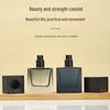 Square Frosted Thick Bottom Glass Perfume Bottle with Bayonet Press Dispenser, Portable Sample Size for Men's Fragrance.
