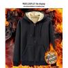 Men's Plus Size Winter Hooded Lambswool Coat - Warm, Comfortable, Thick Cardigan Sweatshirt