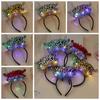 Luminous LED Light Hair Hoop Letter Children Birthday Hair Bands Happy Birthday Headband  Birthday