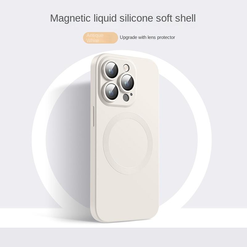 

Для Magsafe Magnetic Wireless Charger Case для iPhone 13 12 11 14 Pro Max Plus Camera Protection Luxury Liquid Silicone Cover For iPhone 14Pro Max