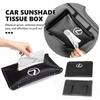 Car Sun Visor Tissue Box Paper Napkin Storage Bag Accessories For IS350 ES350 IS250 IS460 IS220h IS300 LX570 UX250h