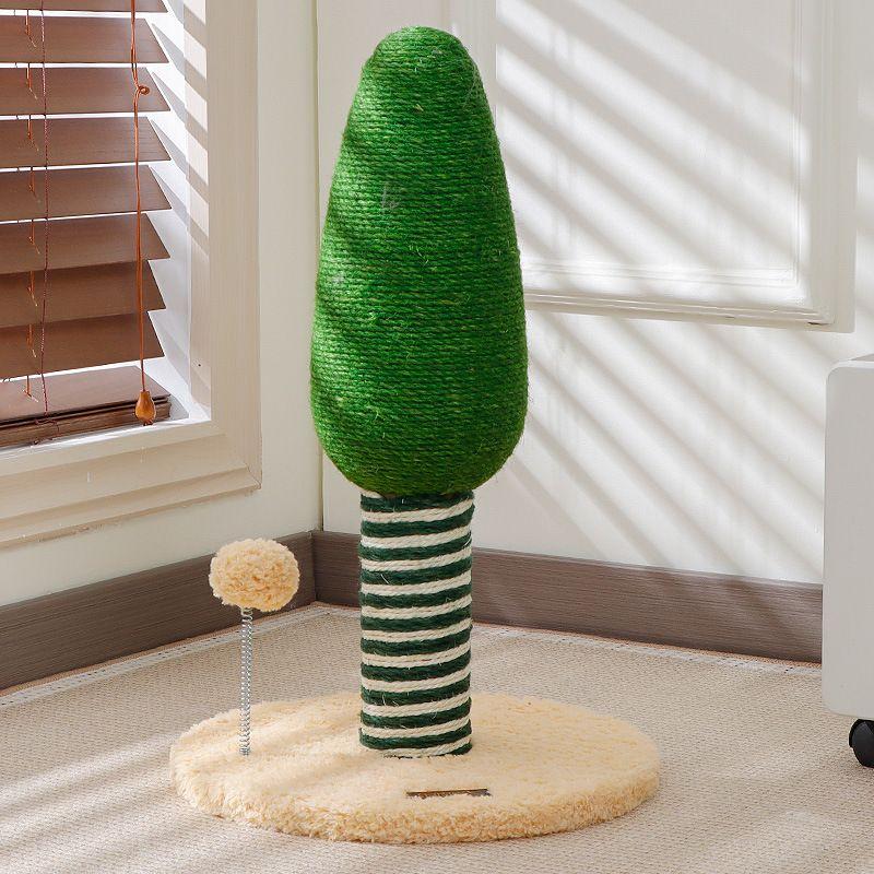 Cat pine cat scratching board vertical toy sisal wear-resistant bold scratching column does not fall off to relieve boredom cat