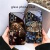 Flower Leopard Shadow For iPhone 17 Air 16 E 15 Plus 14 Pro Max 13 12 Mini 11 5 6 7 8 Plus XR XSMax SE Black Glass Phone Case