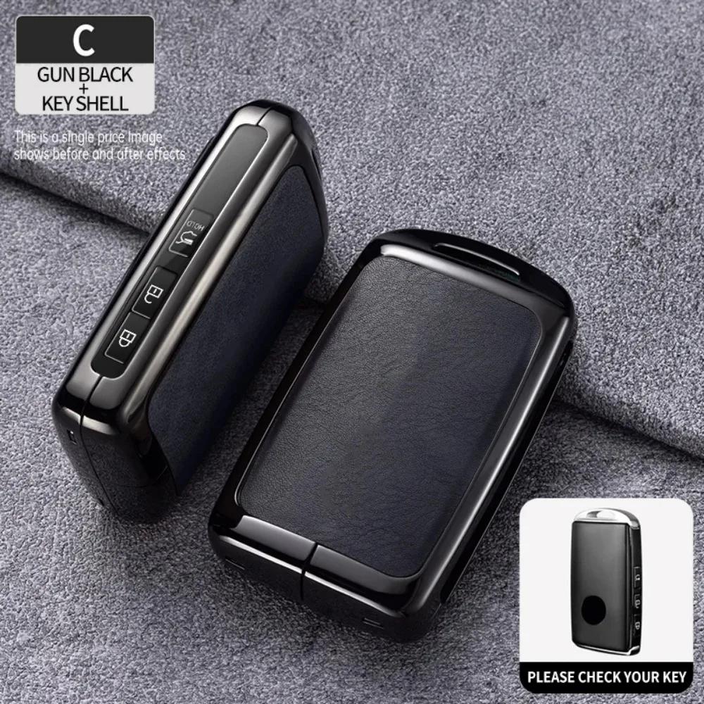 

Zinc Alloy Leather Smart Car Key Fob Case Cover Chain Remote Shell Holder Protector For Mazda 3 6 Cx3 Cx30 Cx5 Cx8 Cx9 Cx50 Cx60