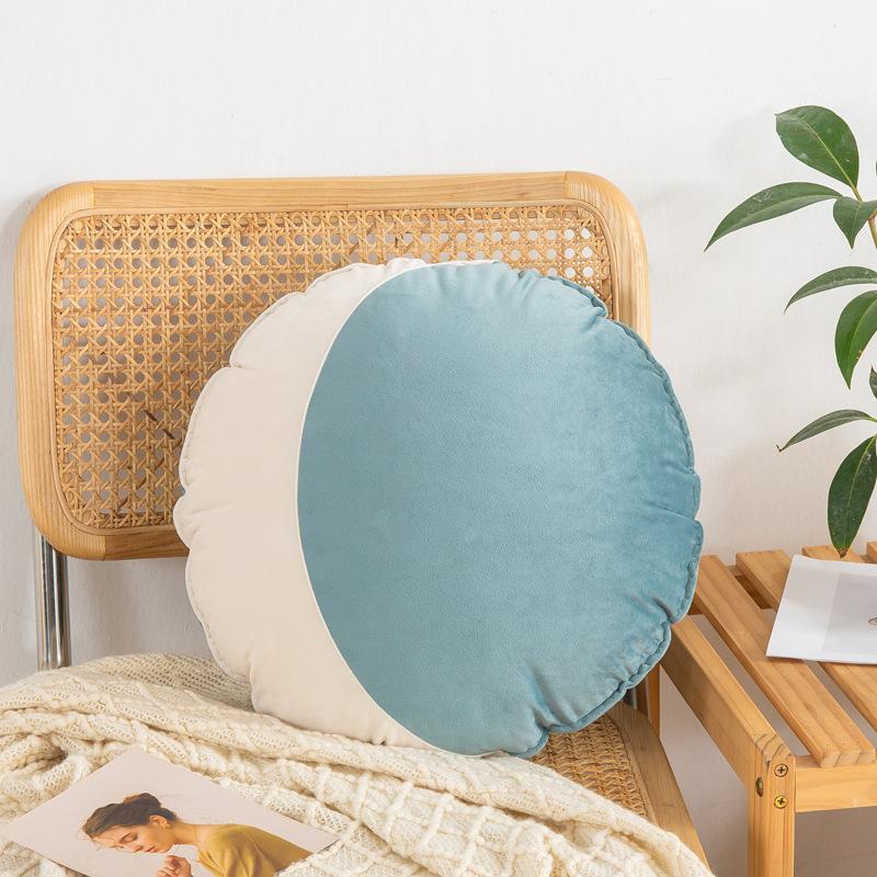 40cm Simple Round Velvet Cushion Cover Small Fresh Velvet Sofa Cushion Covers Tatami Homestay Decor Pouf Siesta Pillow Case