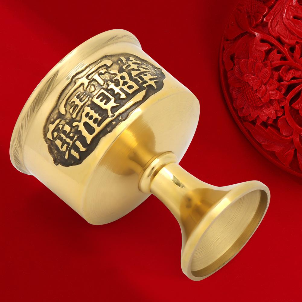 Popular Practical Pure Brass Cup Worship the Buddha of Water Wine Cup Worship Supply Middle