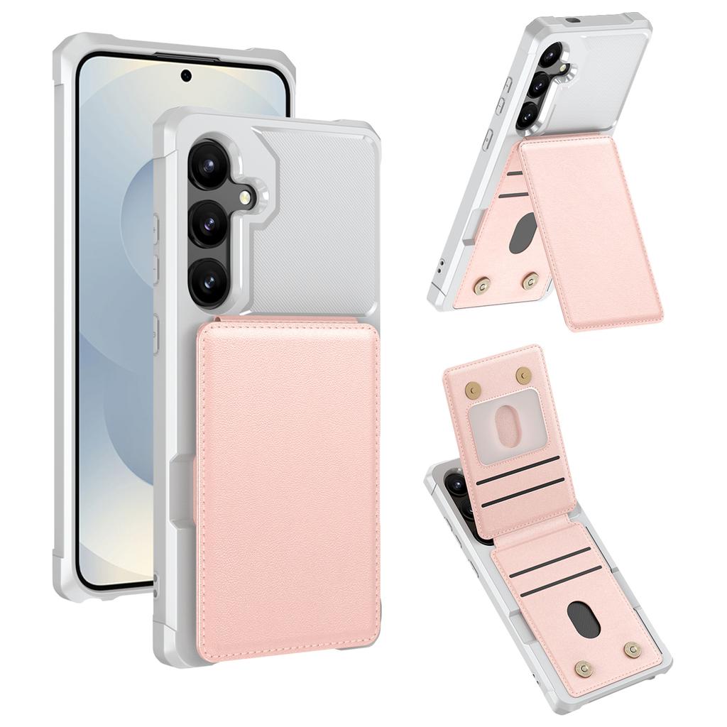 For Samsung Galaxy S25 FE Case Vertical Flip Card Slot Kickstand Leather + TPU Phone Cover