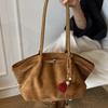 Large Capacity Tote Bag Women's Autumn New Commuter Lazy Wind Matte Vegetable Basket Bag Shoulder Armpit Bag