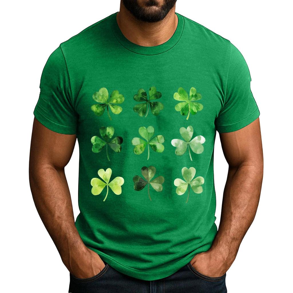 Men's  Popular T-shirt Printed Round Neck Short Sleeve T-shirt