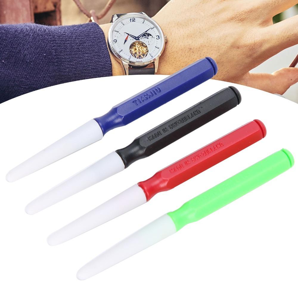 Plastic Material Watch Repairing Tool 4pcs Set Oil Pin Pen Watch Repair Kit  Professional Use