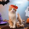 Halloween Pet Beret Dress Up Pumpkin Model, Funny Halloween Cat Photo Hat Halloween Atmosphere Dress Up