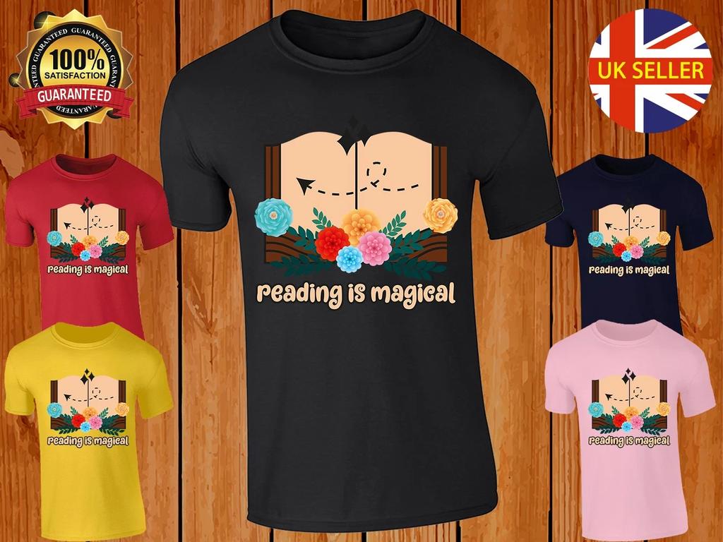 Reading is Magical Colorful T-shirt for Boys & Girls Kids Where Dream Come Alive
