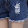 Vintage Blue Wide leg Denim Shorts for Women Summer Casual Sexy High Waist Ripped Jeans Shorts Female Solid Loose Plus Size Lady Shorts 24206