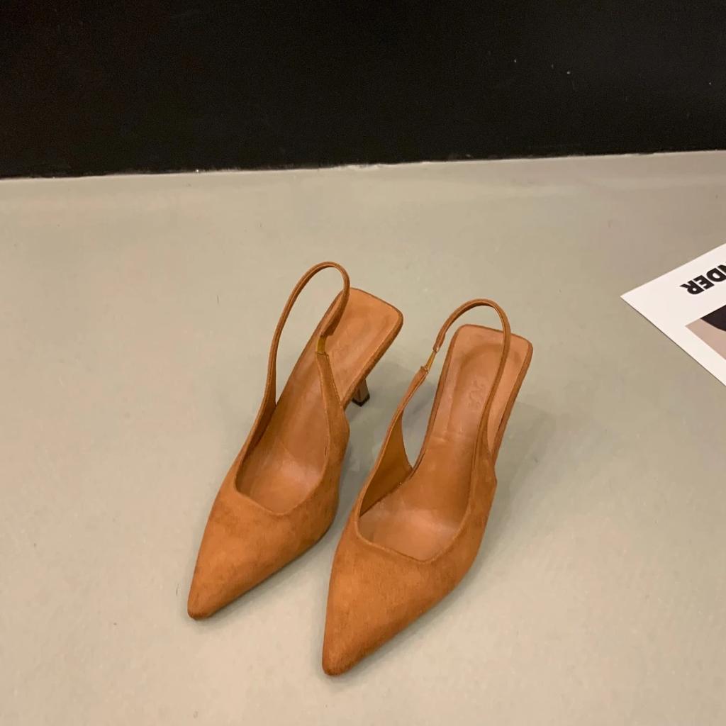 Chaussures à talons tendance pour femmes, chaussures d'été sexy à bout pointu et à talon fin, sandales pour femmes, chaussures de soirée à talons hauts