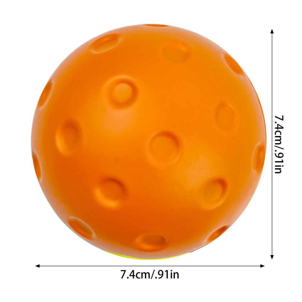 74mm Silent Pickleball Quiet Training Balls Soft Pu Wear-resistant Training Pickleball Ball Standard-Sized Pickleball