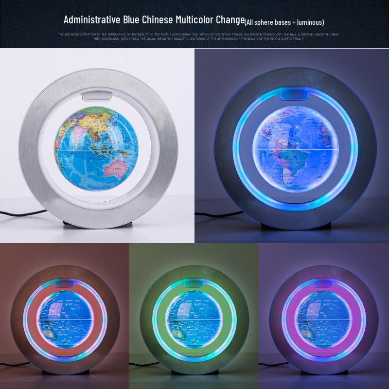 4-inch Luminous Magnetic Levitation Rotating Globe with Constellation Design – Creative Home Decoration Gift