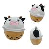Cute And Cuddly Pearl Milk Tea Cow Plush Toy And Pillow