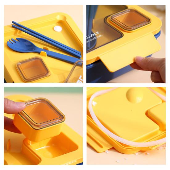 Food Container Durable Dust-proof Lid Simple Style Outdoor Lunch Storage Box Bento Case Daily Use