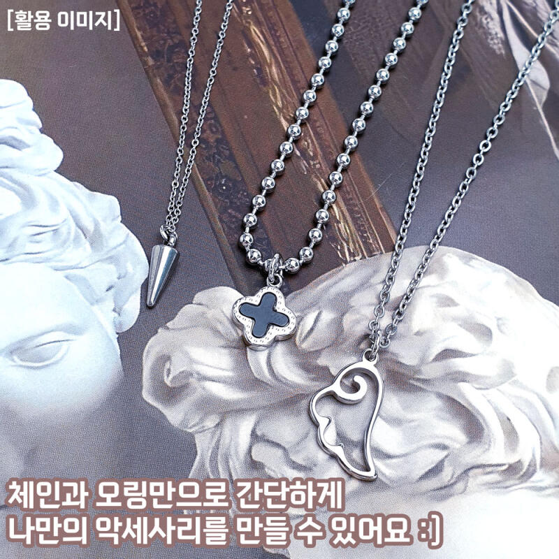 Acier chirurgical Pendentif trèfle cubique Matériaux d'accessoires